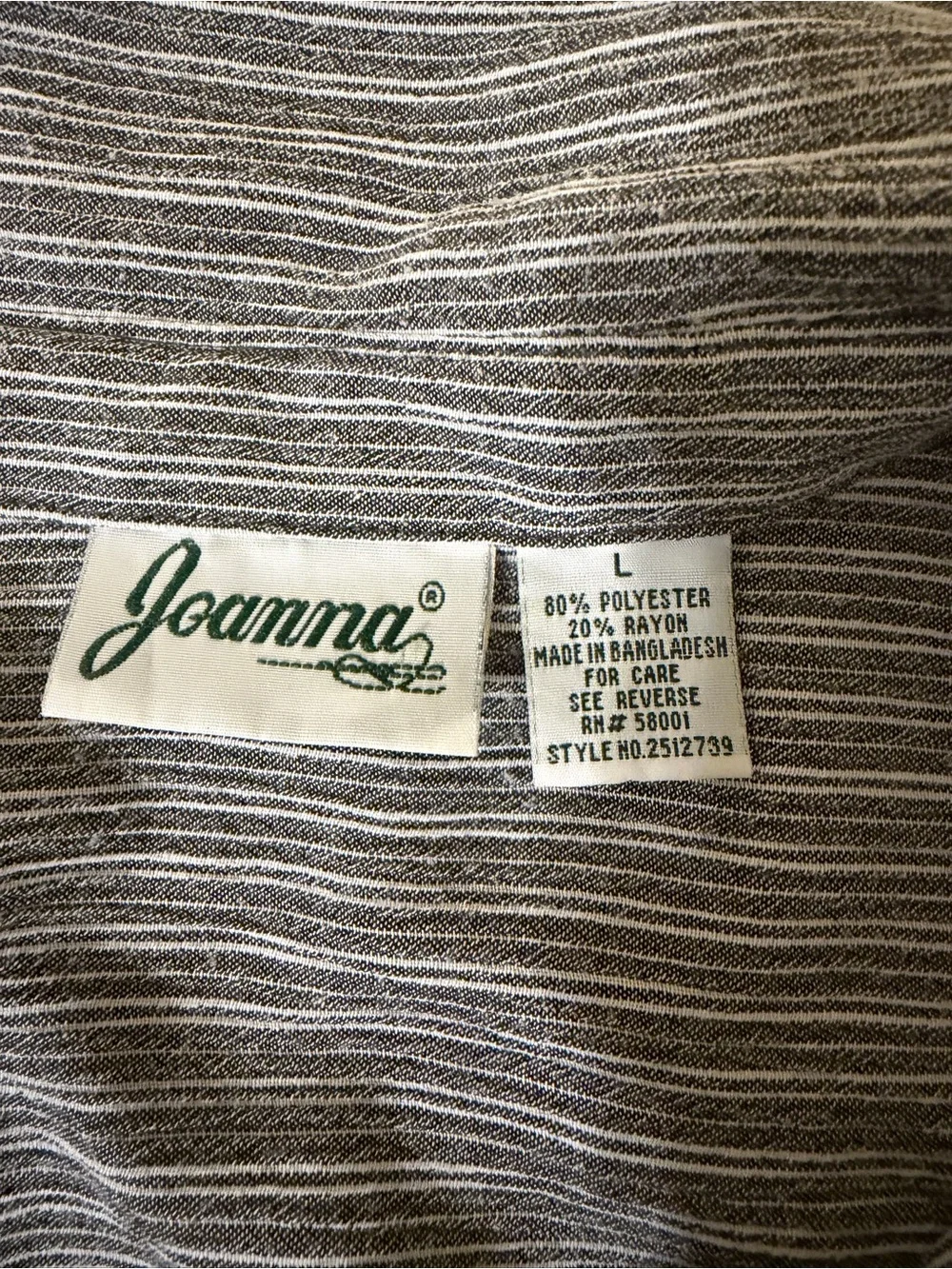 Women’s Striped Button Front Blouse – Size Large